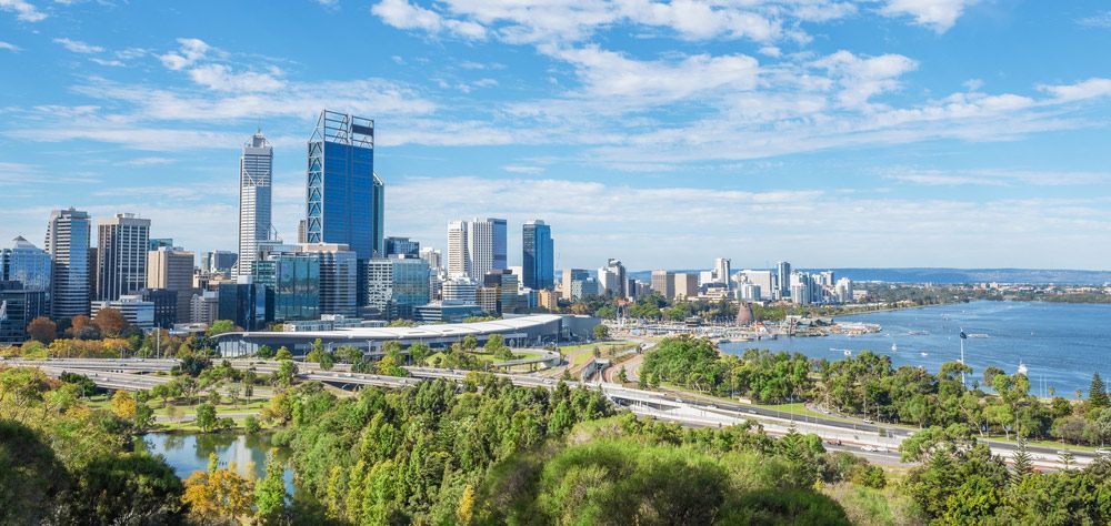 Skyline Of Perth With City Central Business District — Dawson Moving & Storage NQ in Perth, WA
