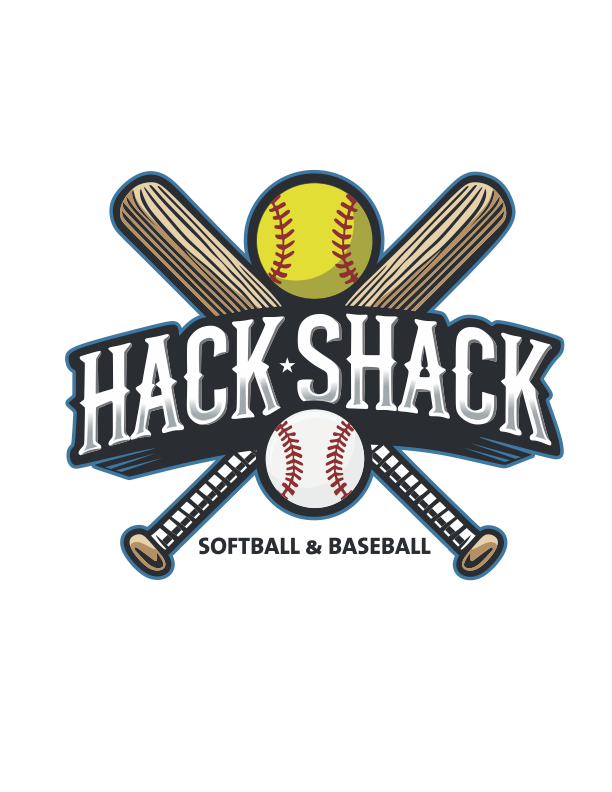 Logo: Crossed baseball bats, softball and baseball, with 