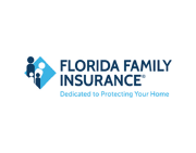 Florida Family Insurance logo with blue home and family icon and tagline “Dedicated to Protecting Your Home”
