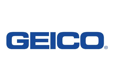 GEICO logo in blue text on a white background