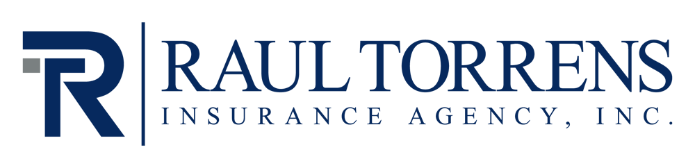 Raul Torrens Insurance Agency, Inc. logo in blue and gray with stylized &ldquo;RT&rdquo; monogram