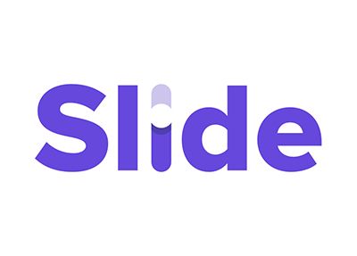 Purple “Slide” logo on a white background, with a stylized vertical bar in the “l” and “i” letters