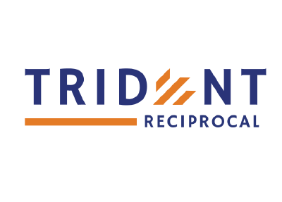 Trident Insurance Agency logo with maroon geometric trident icon and text on white background