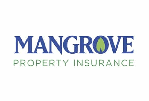 Mangrove Property Insurance logo in blue and green text