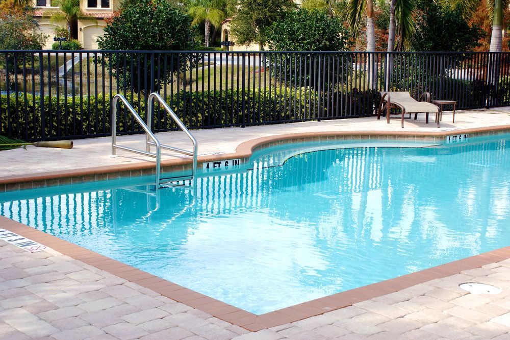Pool with fence installed in Columbus Ga