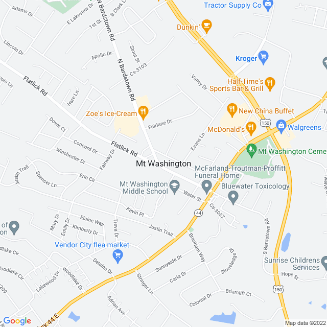 Map of business location