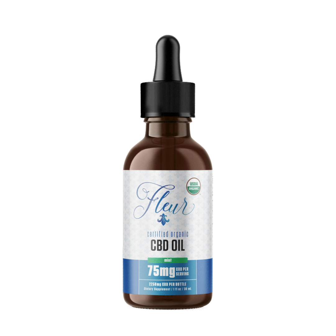 75mg Mint-Flavored Certified Organic CBD Tincture