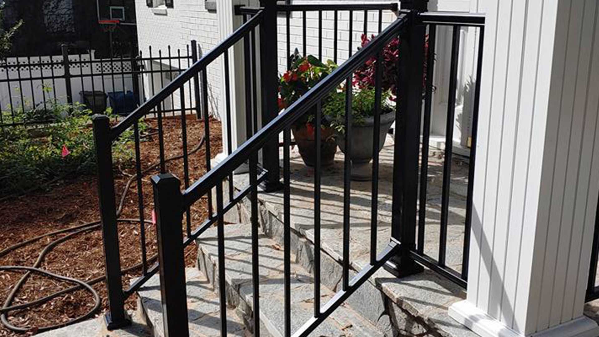 Black Handrails — Vale, NC — Catawba Valley Fence