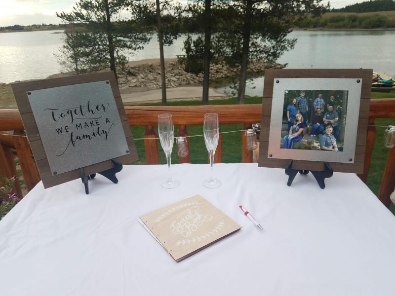 Wedding invitation on top of a table