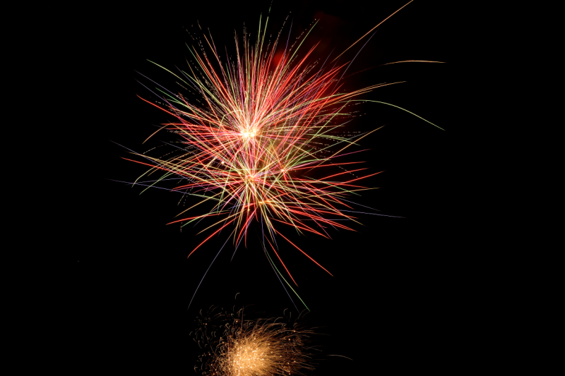 Fireworks bursting in the sky