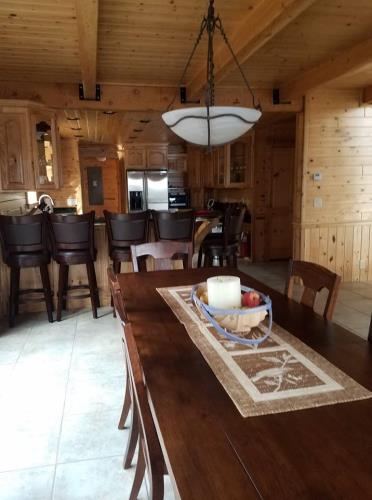 Wooden dining table