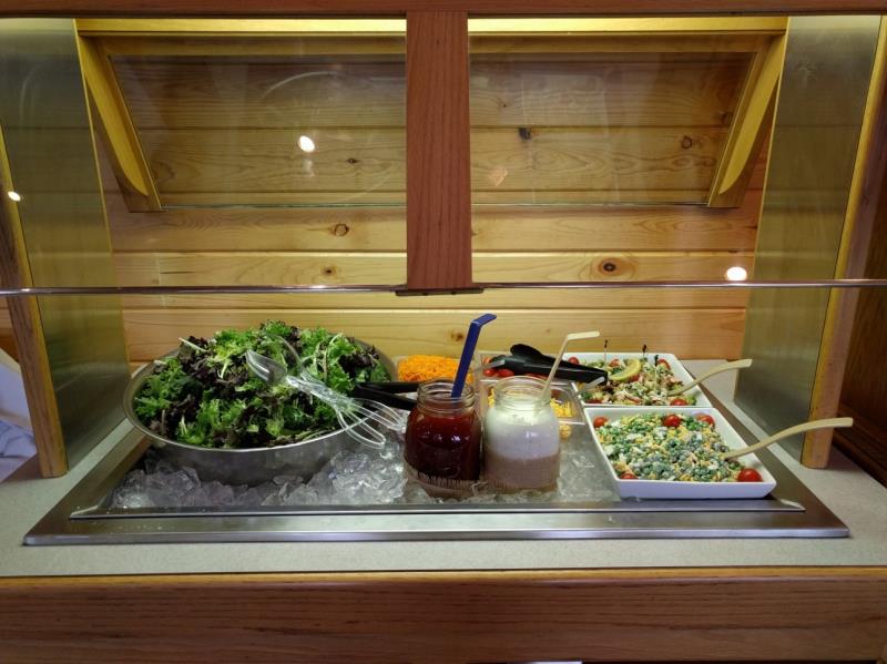 Vegetable salad in platters