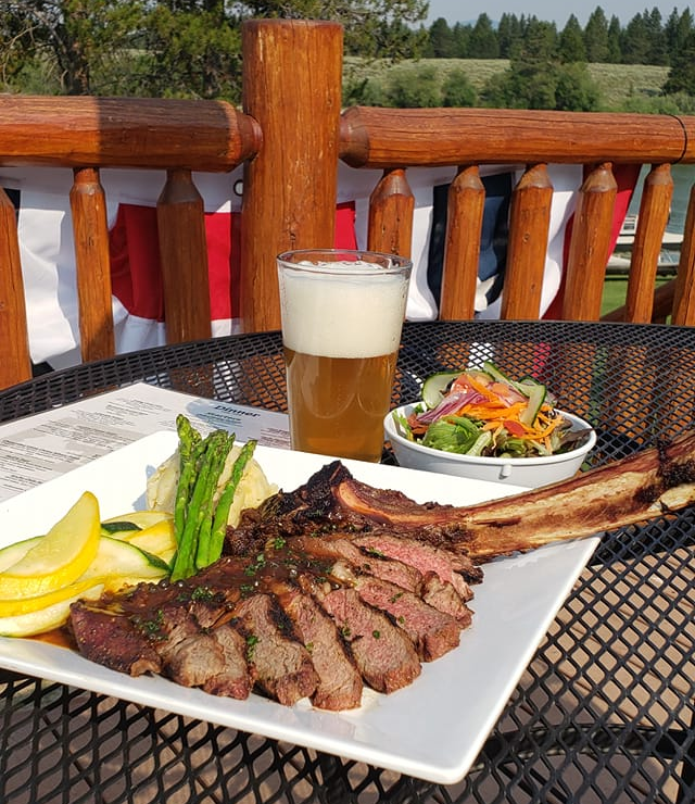 plate of steak and asparagus
