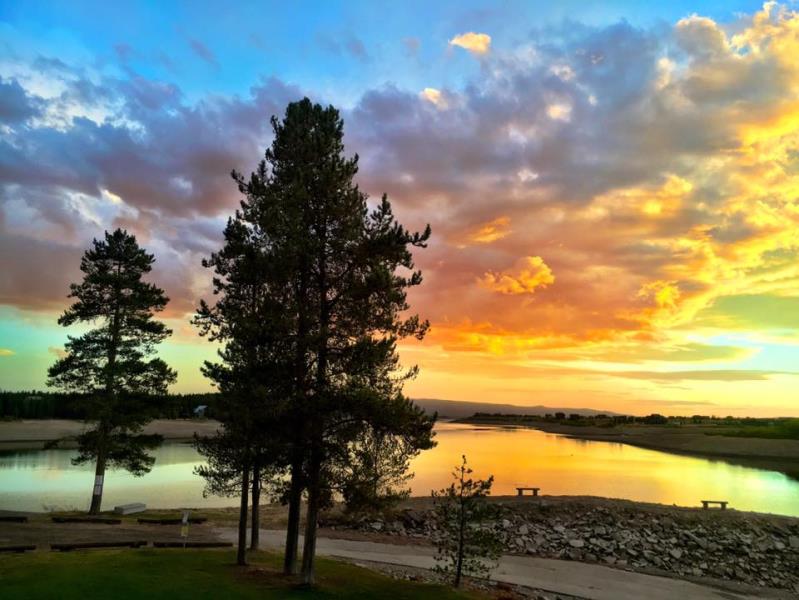 Sunset on a lake