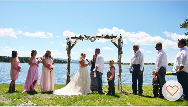 Bride and groom saying their vows