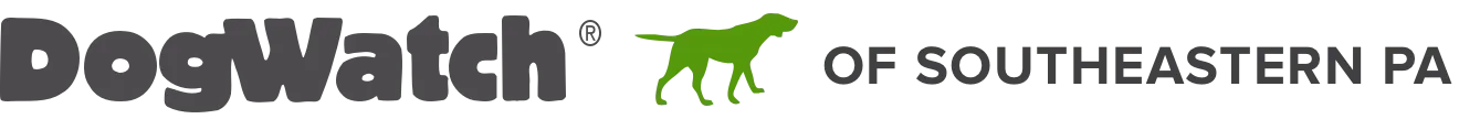 A blurry picture of the dogwatch of southeastern pa logo