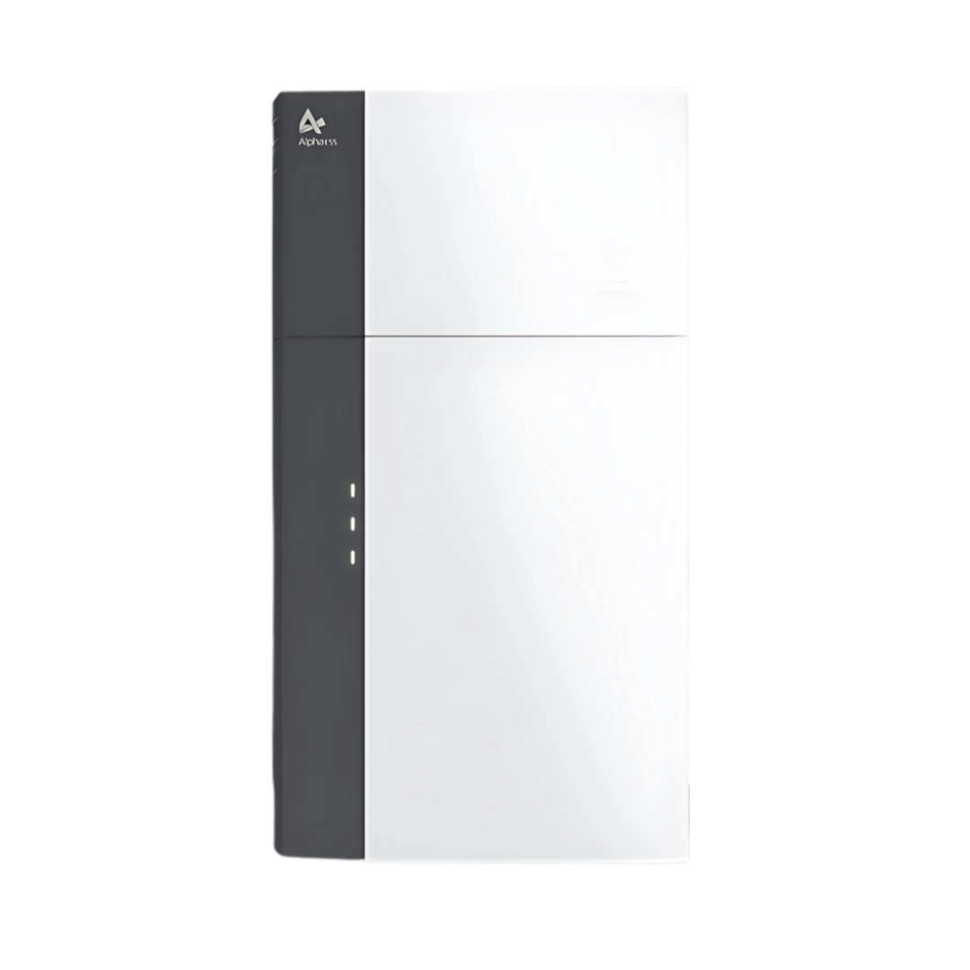A white refrigerator with a black trim on a white background.