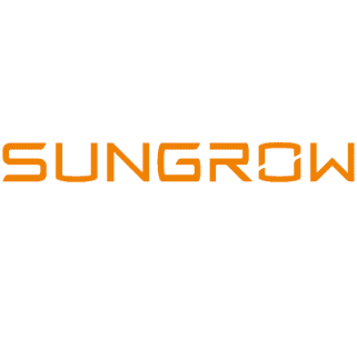The sungrow logo is orange on a white background