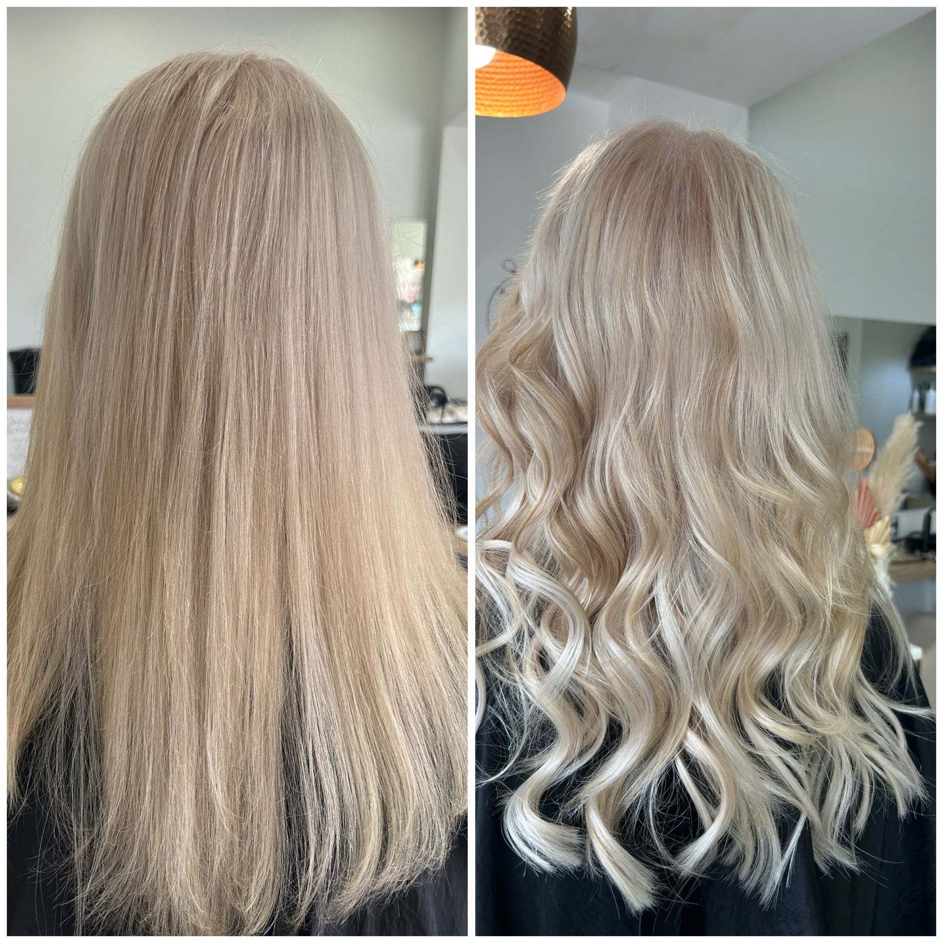 A Before And After Photo Of A Woman 's Hair — Hair By Jell In Cannonvale, QLD