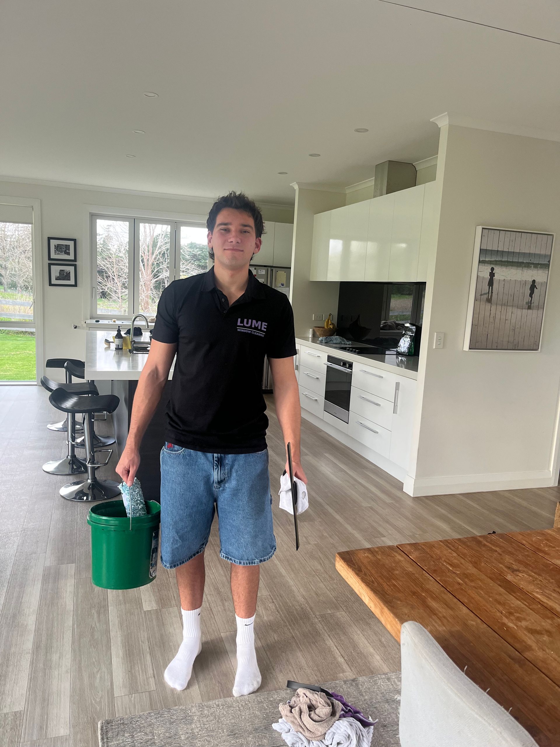 Window Cleaning Inside Kitchen