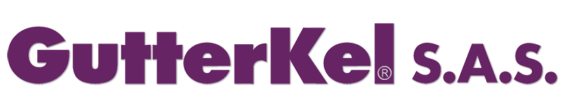 Logo de GutterKel SAS en caractères violet foncé sur fond blanc.