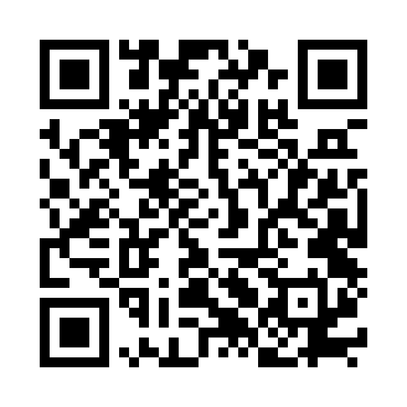 QR code with a pattern of black and white squares.