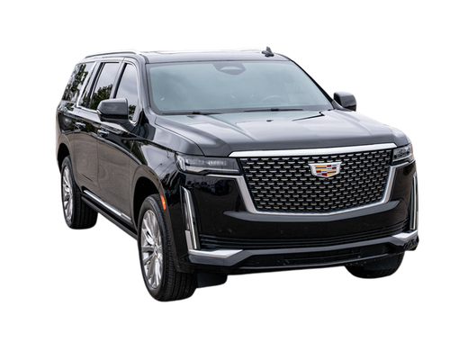 Black Cadillac Escalade SUV parked outdoors.