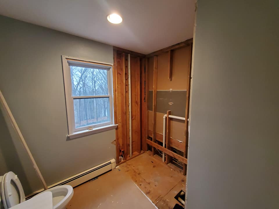 Wall Replacement On Bathroom — Poughquag, NY — Mino’s Painting Inc