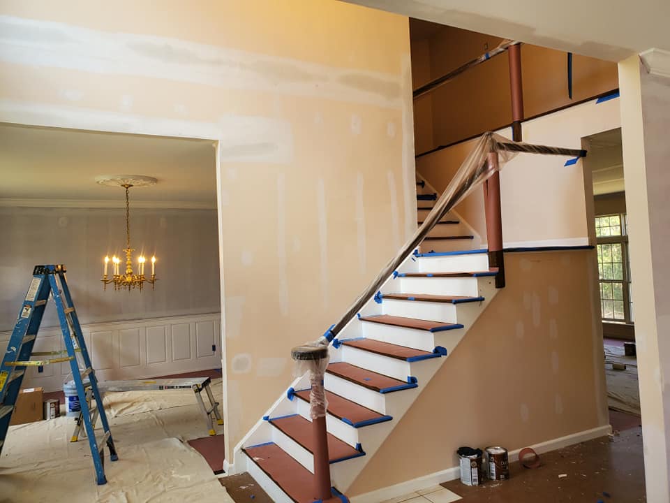 Walls And Stairs Before Painting — Poughquag, NY — Mino’s Painting Inc