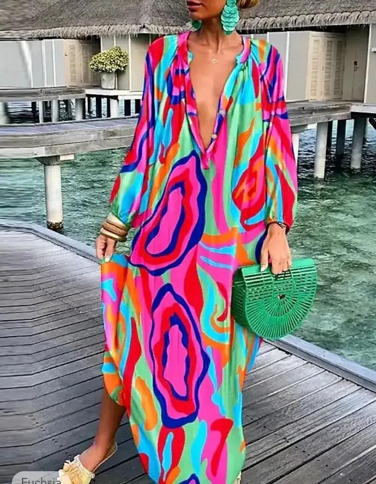 Multi Colored Dress - Women's Clothing in Darwin
