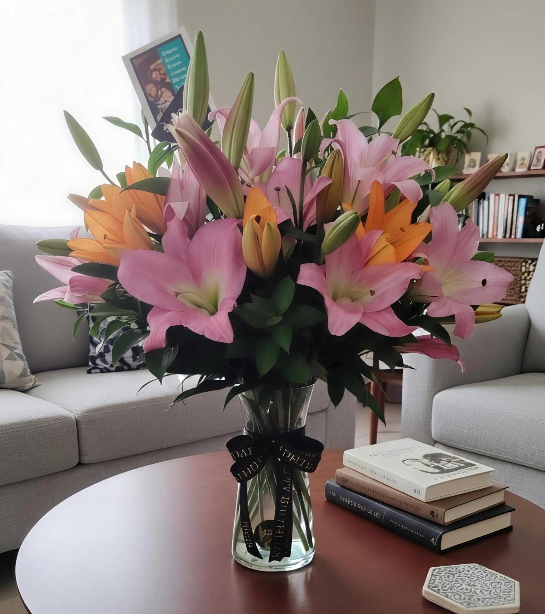 Arreglos de flores base cristal
