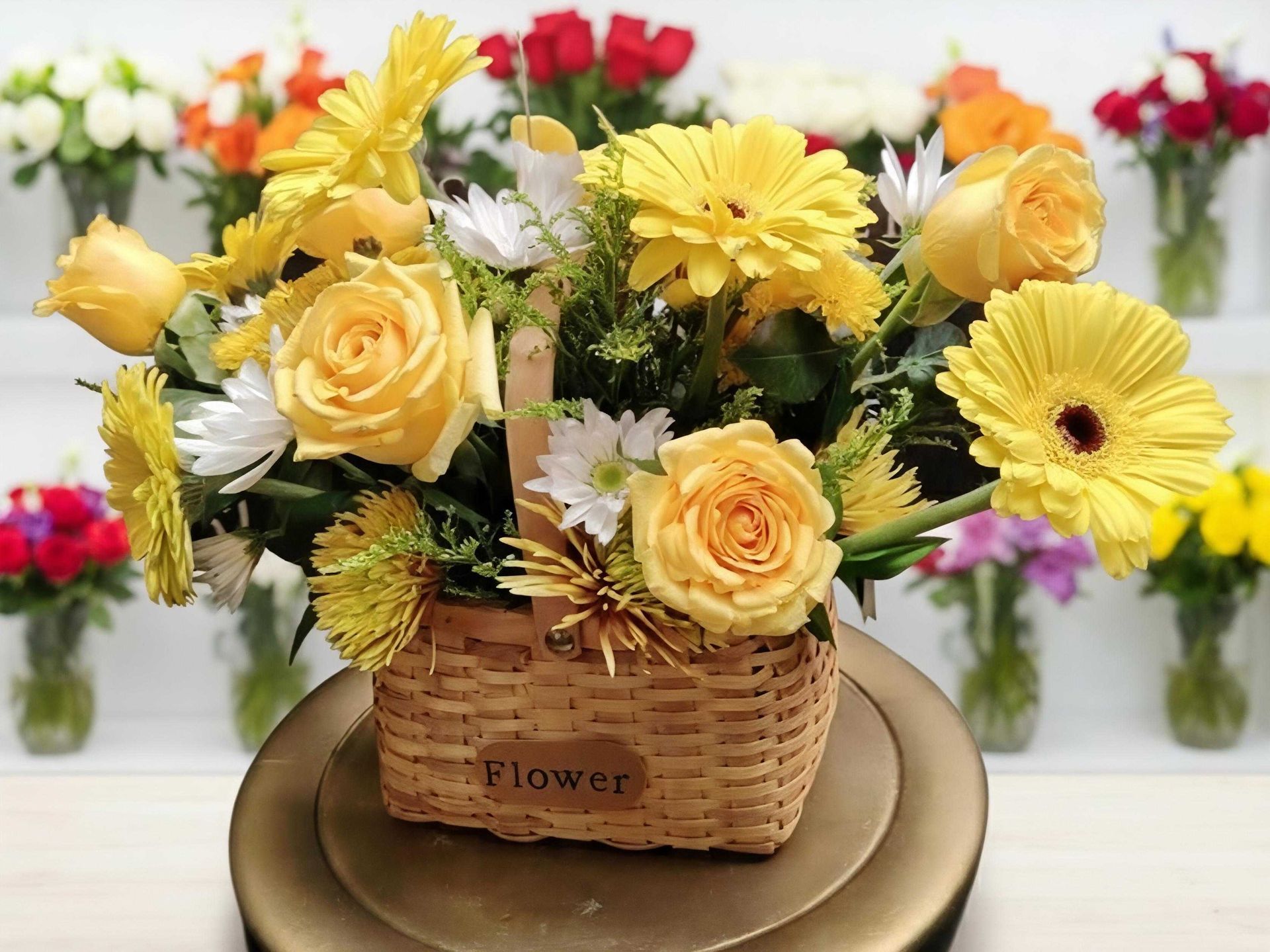 Envío de flores en canasta en Coyoacán