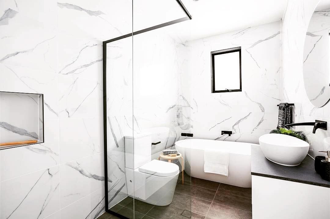 Hanging wall toilet for modern bathroom — Corrimal Discount Tiles and Bathroomwear in East Corrimal, NSW