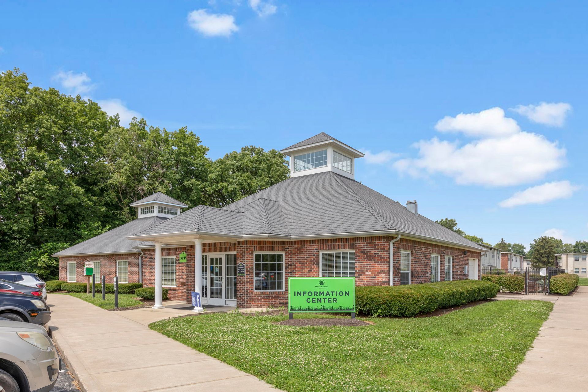 Brick building with
