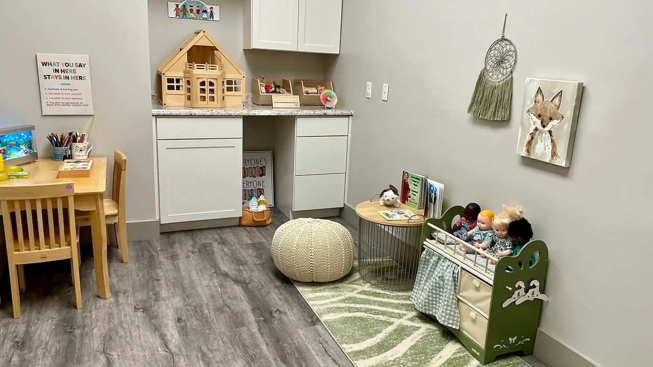 Child play therapy room at Carriage Hill Family Care