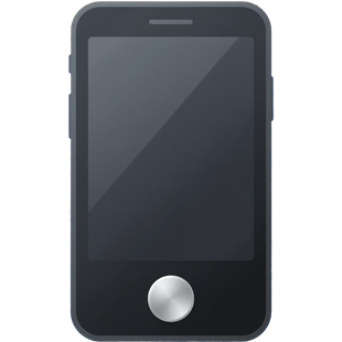 Blue telephone handset icon with signal waves, indicating a call or phone connection