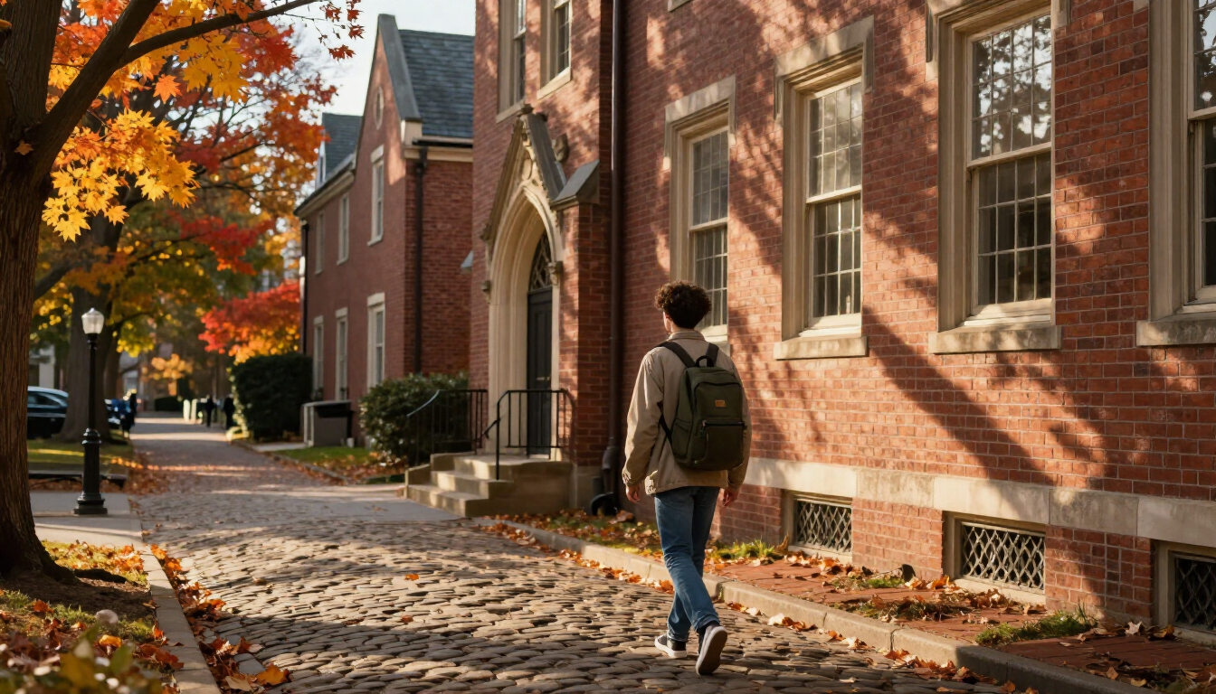 UMass Amherst student walking on campus representing personal injury legal help.