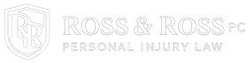 Ross & Ross Personal Injury Law logo with shield emblem on white background