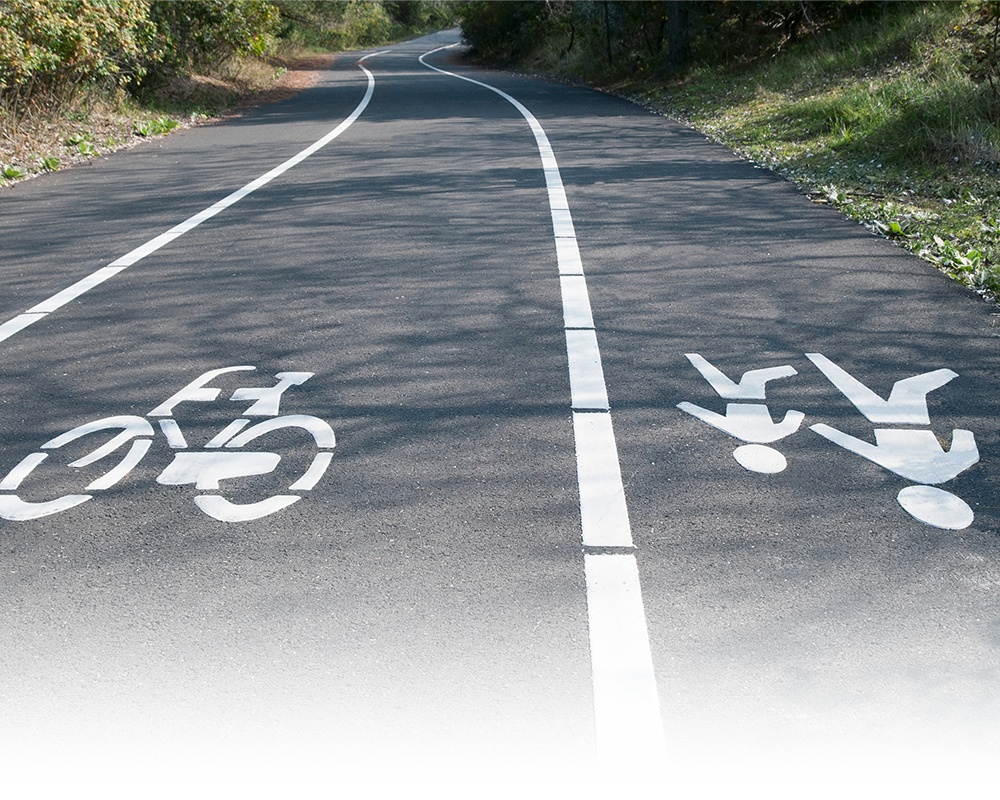 road with markings