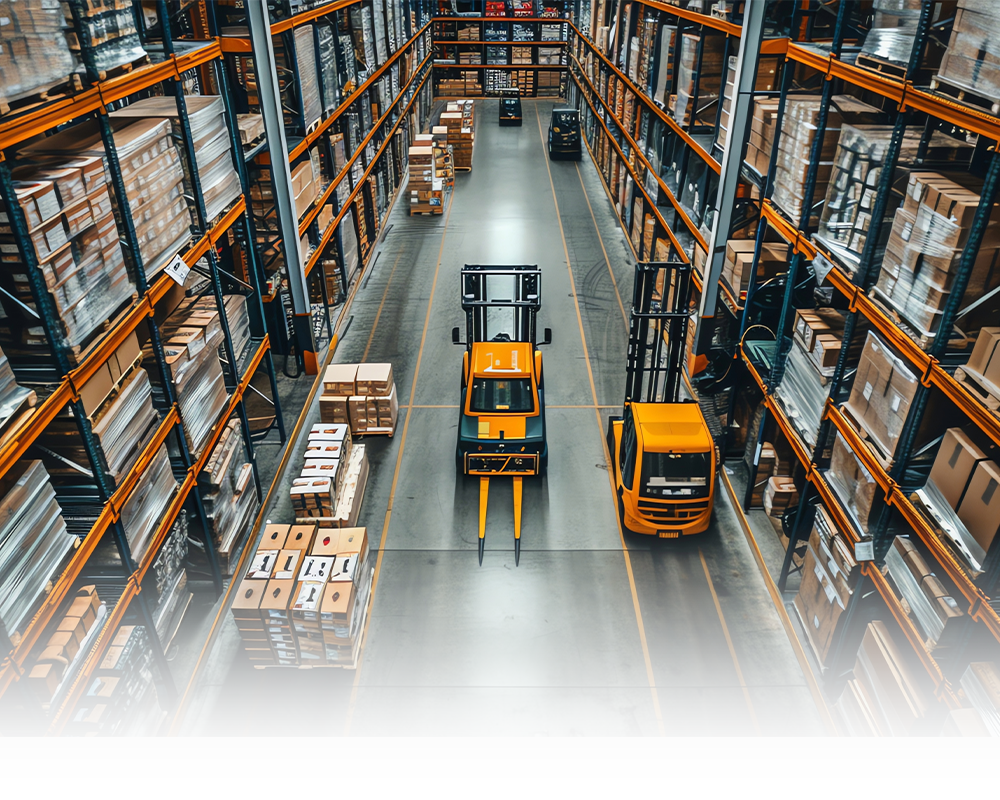 forklift zone in warehouse