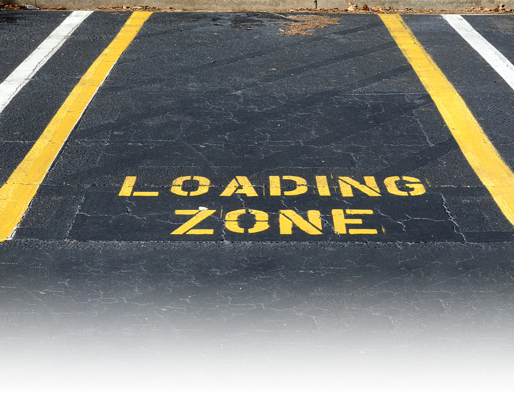 loading zone line marking