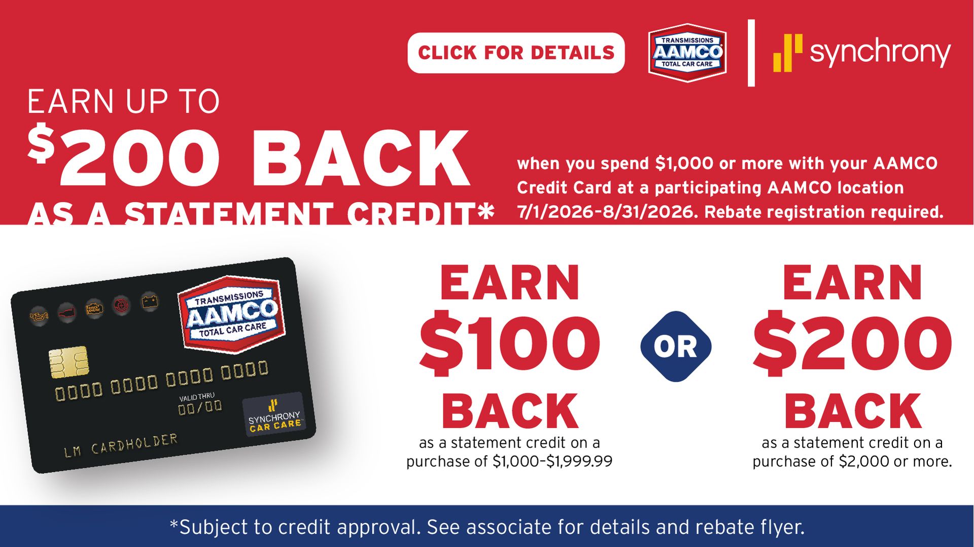 earn up to $200 back synchrony offer