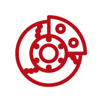 red car brake icon