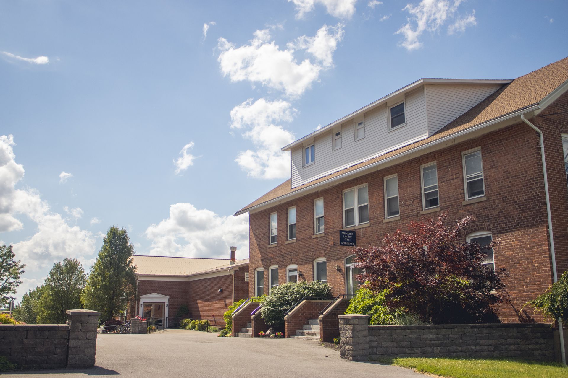 admissions building during the day