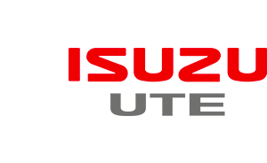 Isuzu UTE logo in red and gray on a white background