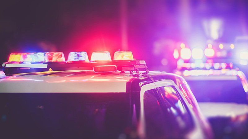 Police car lights