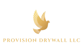 Golden dove logo for Provision Drywall LLC.