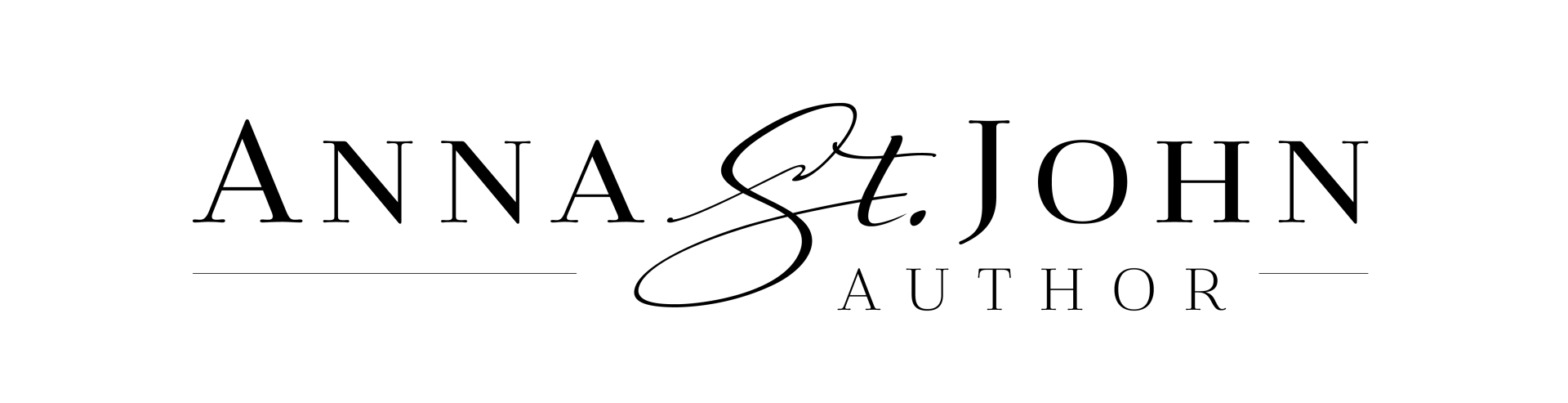 A black and white logo for anna and john author