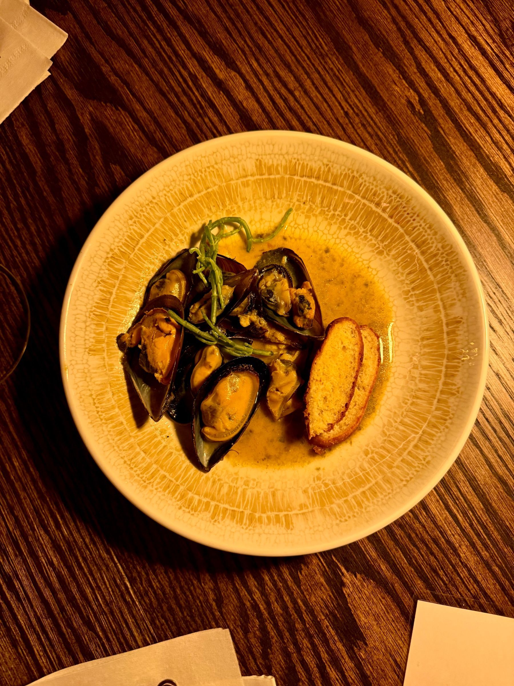 Miso butter mussels at Black Rabbit Lounge