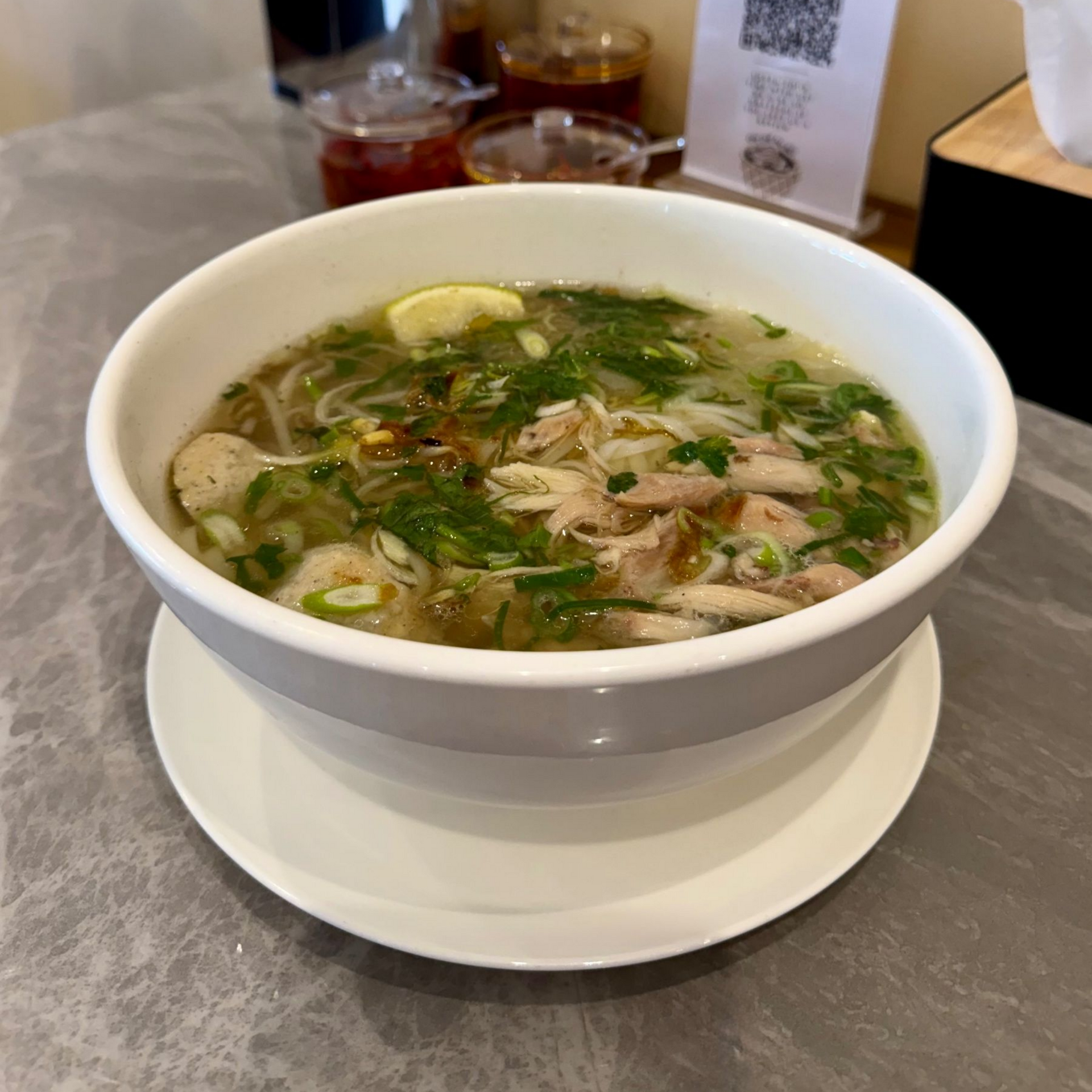 Chicken pho noodle soup at I Love Pho